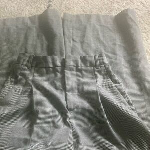 Zara Woman’s black and white plaid wide leg pants